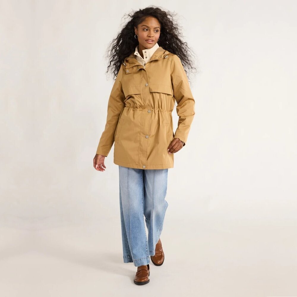 2/$24 Time and Tru Lightweight Anorak Jacket with Hood Chino Tan XL #A0242 TRB2 - Picture 3 of 10